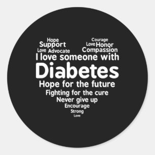 Diabetes Awareness Support Month  Classic Round Sticker