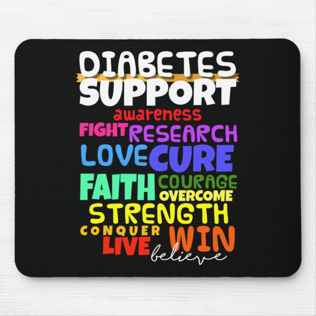 Diabetes Awareness  Support Month Walk  Mouse Pad (Front)