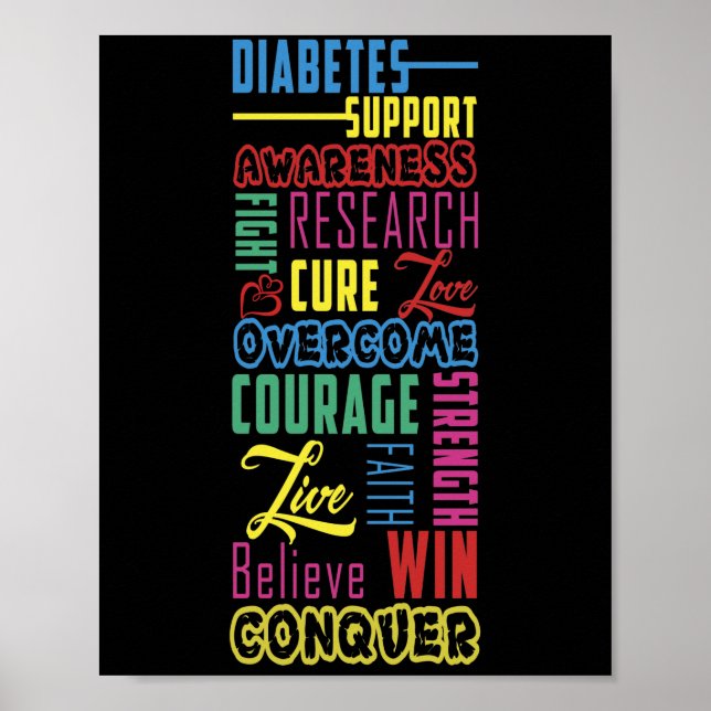 Diabetes Awareness Support Month Walk Poster (Front)