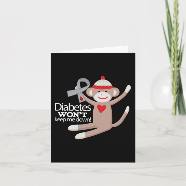 Diabetes Awareness  Support Ribbon Walk Tee Card (Front)