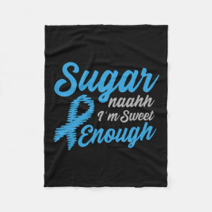 Diabetes Awareness Type 1 2 - Diabetic T1d T2d 1 Fleece Blanket