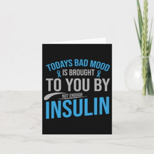 Diabetes Awareness Type 1 2 - Diabetic T1d T2d 2 Card
