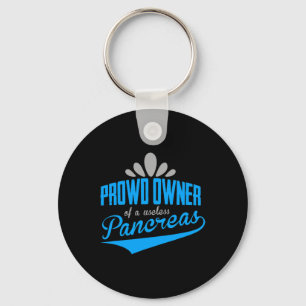 Diabetes Awareness Type 1 2 - Diabetic T1D T2D 3 Key Ring