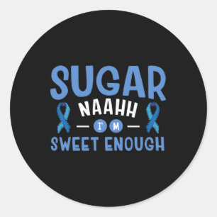 Diabetes Awareness Type 1 2 - Diabetic T1d T2d 5  Classic Round Sticker