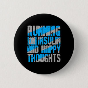 Diabetes Awareness Type 1 2 - Diabetic T1D T2D 7 6 Cm Round Badge