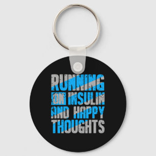 Diabetes Awareness Type 1 2 - Diabetic T1D T2D 7 Key Ring