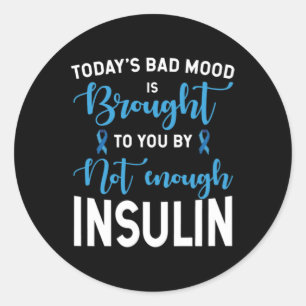 Diabetes Awareness Type 1 2 - Diabetic T1d T2d 9  Classic Round Sticker