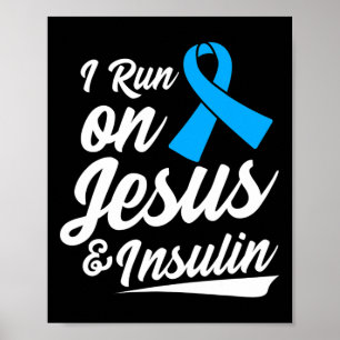 Diabetes Awareness Type 1 2 - Diabetic T1D T2D  Poster