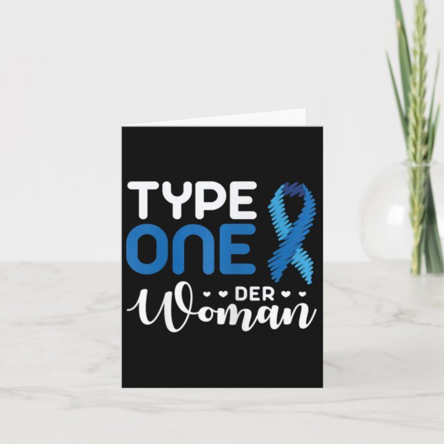 Diabetes Awareness Type 1 - Diabetic T1d 2  Card (Front)