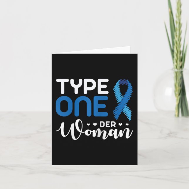 Diabetes Awareness Type 1 - Diabetic T1D 2 Card (Front)