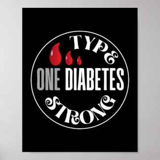 Diabetes Awareness Type One Diabetes Strong Poster