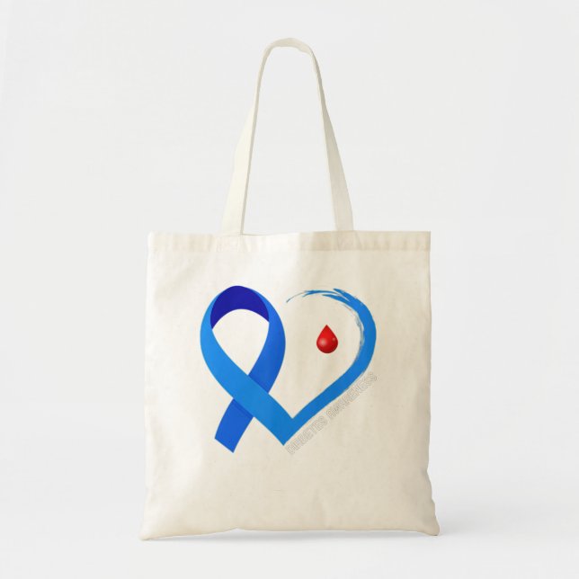 Diabetes Awareness Warrior Gift Tote Bag (Front)