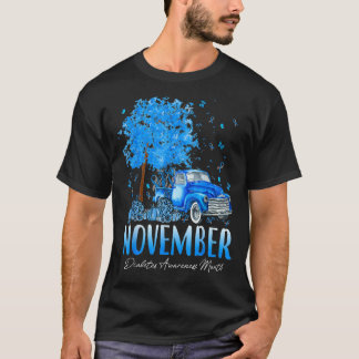 Diabetes Awareness Women Kids I Wear Blue For Nov T-Shirt