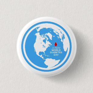 Diabetes Awareness World Diabetes Day 14 November 3 Cm Round Badge