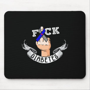Diabetes Blue Ribbon Diabetic Type One Awareness D Mouse Pad