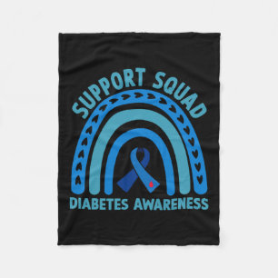 Diabetes Blue Support Squad Diabetes Awareness Fleece Blanket