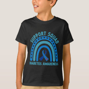 Diabetes Blue Support Squad Diabetes Awareness  T-Shirt