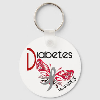 Diabetes BUTTERFLY 3 Key Ring