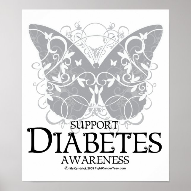 Diabetes Butterfly Poster (Front)