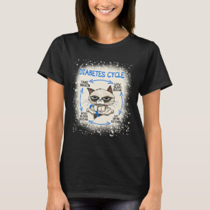 Diabetes Cycle Diabetes Awareness Fun Cat  T-Shirt