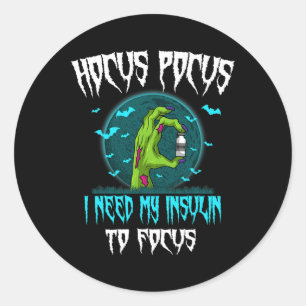 Diabetes Diabetic Patient Type 1 2 Halloween Party Classic Round Sticker