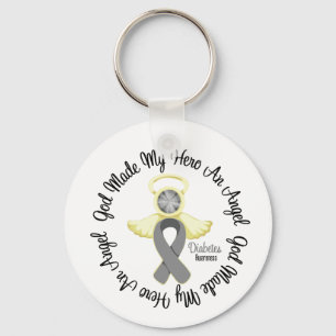 Diabetes God Made My Hero An Angel Key Ring