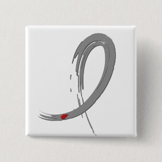 Diabetes Grey Ribbon A4 15 Cm Square Badge