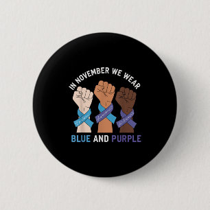 Diabetes Heimers Awareness In November We Wear Pur 6 Cm Round Badge