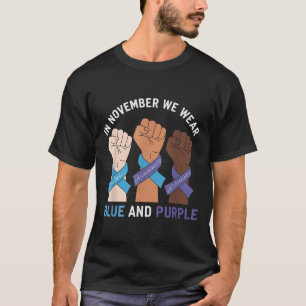 Diabetes Heimers Awareness In November We Wear Pur T-Shirt
