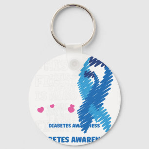 Diabetes His fight is my fight awareness  Key Ring