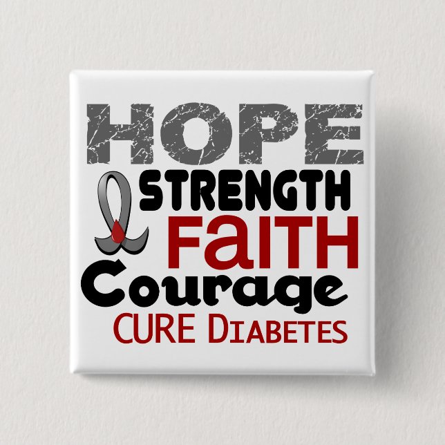 Diabetes HOPE 3 15 Cm Square Badge (Front)