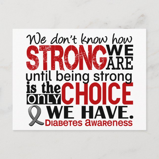 Diabetes How Strong We Are Postcard (Front)