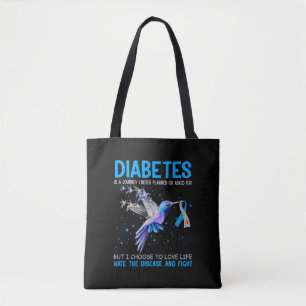 Diabetes Hummingbird Tote Bag