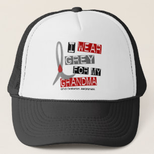 Diabetes I Wear Grey For My Grandma 37 Trucker Hat