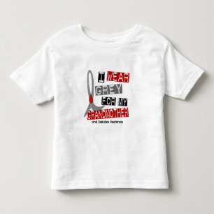 Diabetes I Wear Grey For My Grandmother 37 Toddler T-Shirt