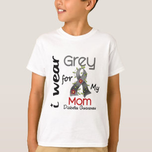 Diabetes I Wear Grey For My Mum 43 T-Shirt