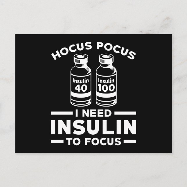 Diabetes Insulin Postcard (Front)