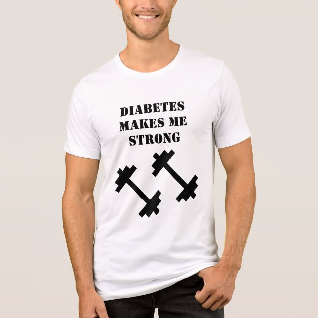 Diabetes makes me strong  Tri-Blend shirt (Front)