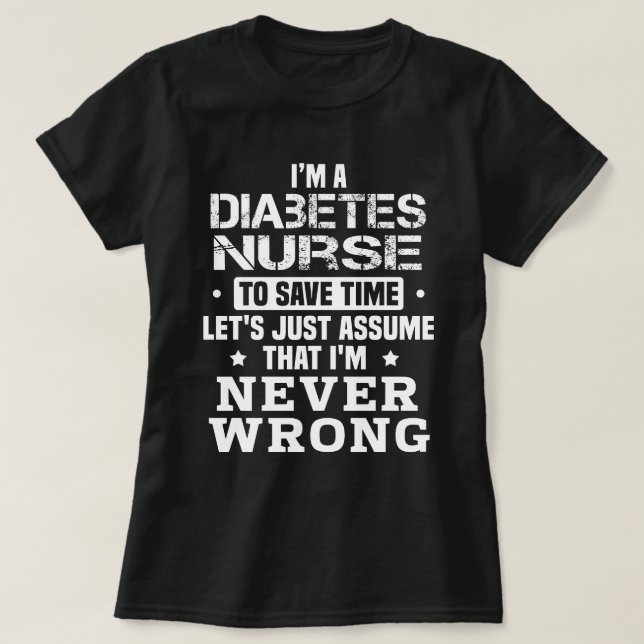 Diabetes Nurse T-Shirt (Design Front)