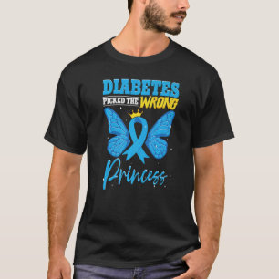 Diabetes Picked The Wrong Princess  T1D Diabetes A T-Shirt