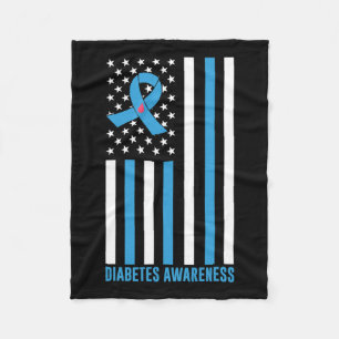 Diabetes Support Type 1 Diabetes Awareness Fleece Blanket