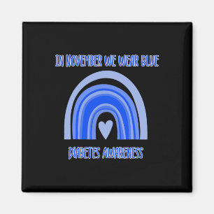 Diabetes T1d Awareness Month Blue Rainbow Ribbon S Magnet