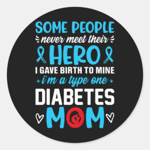 Diabetes Type 1 Survivor Mum - Women T1 Diabetes A Classic Round Sticker
