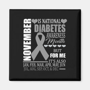 diabetes type awareness november diabetic Fun gift Magnet