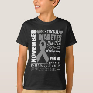 Diabetes Type Awareness November Diabetic Fun Gift T-Shirt