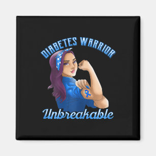 Diabetes Warrior! Diabetes Awareness Designs For W Magnet
