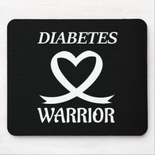 Diabetes Warrior Heart Ribbon Diabetic Awareness Mouse Pad