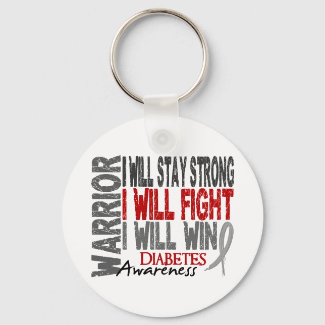Diabetes Warrior Key Ring (Front)