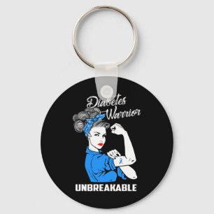 Diabetes Warrior Unbreakable  Diabetes Awareness G Key Ring