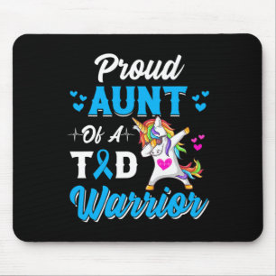 Diabetes Warriors Aunt Dabbing Unicorn Diabetes Aw Mouse Pad